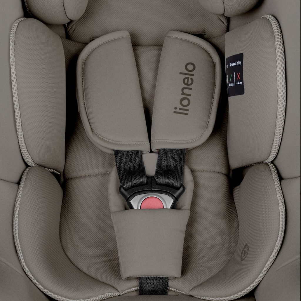 Lionelo Astrid i-Size autokrēsliņš mazuļiem 40-87cm krāsa Beige Taupe + Astrid Plus rotējoša Isofix bāze
