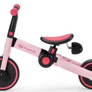 Kinderkraft 4Trike salokāms skrejritenis 3in1 bērniem no 1-5gadiem krāsa Candy Pink