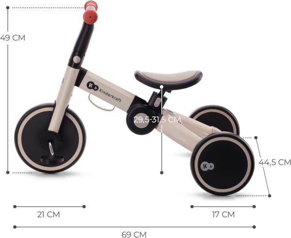 Autokreslini.lv | 4Trike salokāms skrejritenis 3in1 bērniem no 1-5gadiem krāsa Silver bilde #27