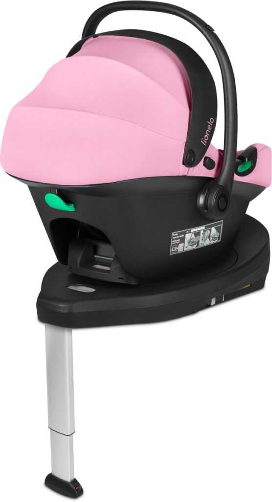 Lionelo Astrid i-Size autokrēsliņš mazuļiem 40-87cm krāsa Pink Coral + Astrid Plus rotējoša Isofix bāze
