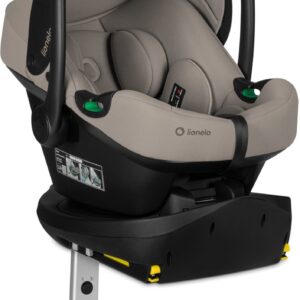 Lionelo Astrid i-Size autokrēsliņš mazuļiem 40-87cm krāsa Beige Taupe + Astrid Plus rotējoša Isofix bāze