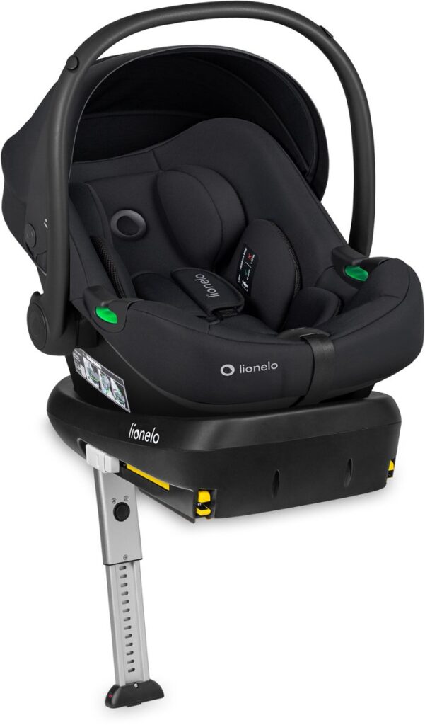 Lionelo Astrid i-Size autokrēsliņš mazuļiem 40-87cm krāsa Black Onyx + Astrid Plus rotējoša Isofix bāze