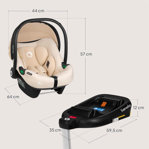 Autokreslini.lv | Astrid i-Size autokrēsliņš 40-87cm krāsa Beige Sand + Astrid Isofix bāze bilde #47