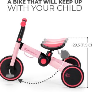 Kinderkraft 4Trike salokāms skrejritenis 3in1 bērniem no 1-5gadiem krāsa Candy Pink