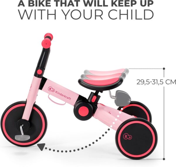 Autokreslini.lv | 4Trike salokāms skrejritenis 3in1 bērniem no 1-5gadiem krāsa Candy Pink bilde #13
