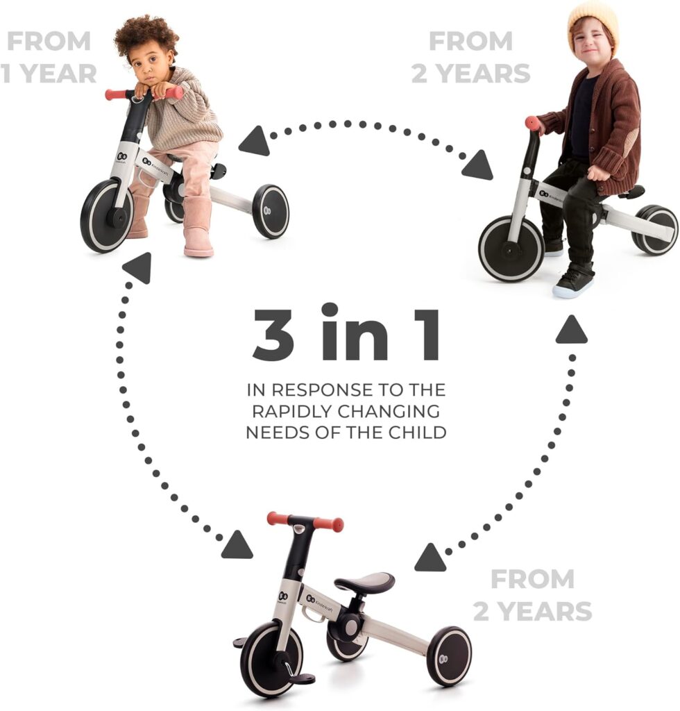 Kinderkraft 4Trike salokāms skrejritenis 3in1 bērniem no 1-5gadiem