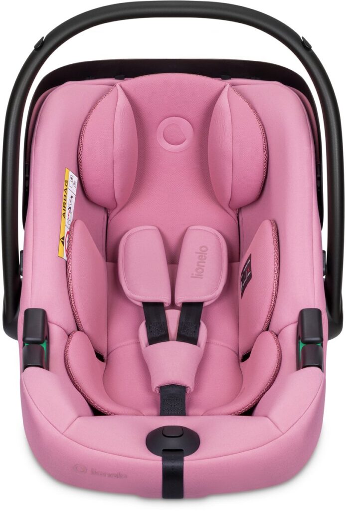 Lionelo Astrid i-Size autokrēsliņš mazuļiem 40-87cm krāsa Pink Coral + Astrid Plus rotējoša Isofix bāze