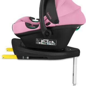 Lionelo Astrid i-Size autokrēsliņš mazuļiem 40-87cm krāsa Pink Coral + Astrid Plus rotējoša Isofix bāze