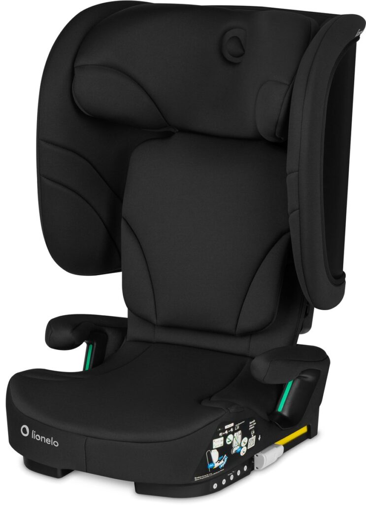 Lionelo ORIN I-Size salokāms autokrēsliņš bērniem 100-150cm krāsa Black Carbon