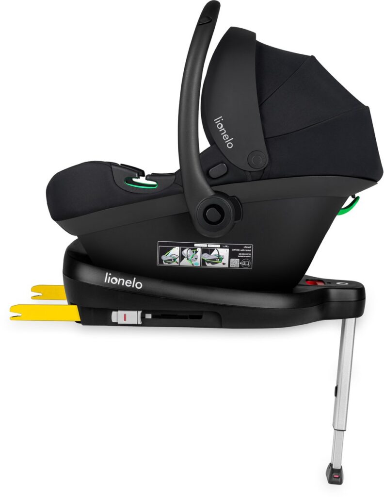 Lionelo Astrid i-Size autokrēsliņš mazuļiem 40-87cm krāsa Black Onyx + Astrid Plus rotējoša Isofix bāze