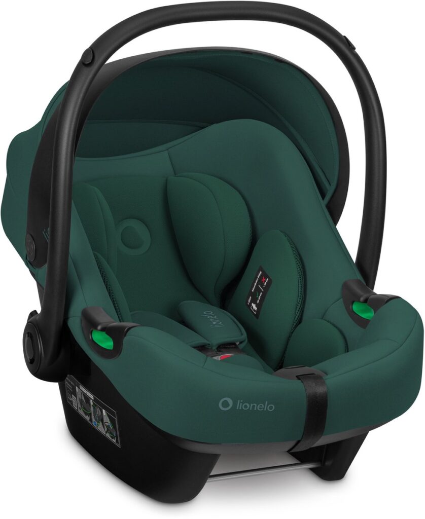 Lionelo Astrid i-Size autokrēsliņš mazuļiem 40-87cm krāsa Green Forest + Astrid Plus rotējoša Isofix bāze