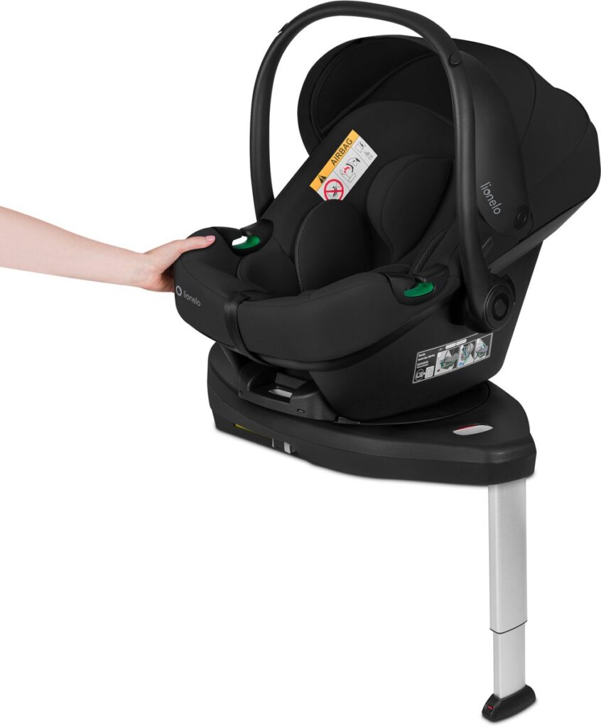 Lionelo Astrid i-Size autokrēsliņš mazuļiem 40-87cm krāsa Black Onyx + Astrid Plus rotējoša Isofix bāze