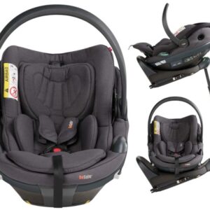 BeSafe GO Beyond 2 mazuļu autokrēsliņš 40-87cm krāsa Dark Grey Melange + Beyond Isofix bāze