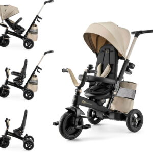 Kinderkraft Easytwist stumjamais trīsritenis bērniem 5in1 krāsa Beige