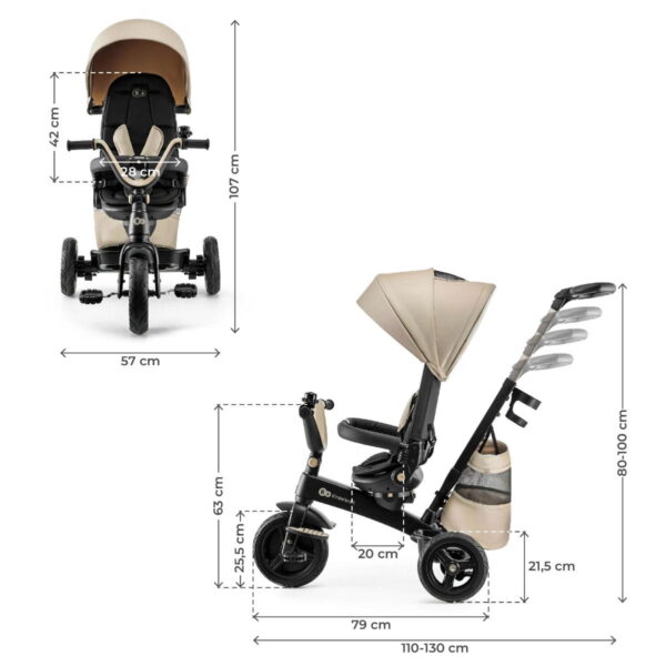 Autokreslini.lv | Easytwist stumjamais trīsritenis bērniem 5in1 krāsa Beige bilde #27