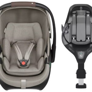 Maxi Cosi Coral Slide Pro autokrēsliņš mazuļiem 45-87cm krāsa Sapphire Sand +FamilyFix Slide Pro Isofix bāze