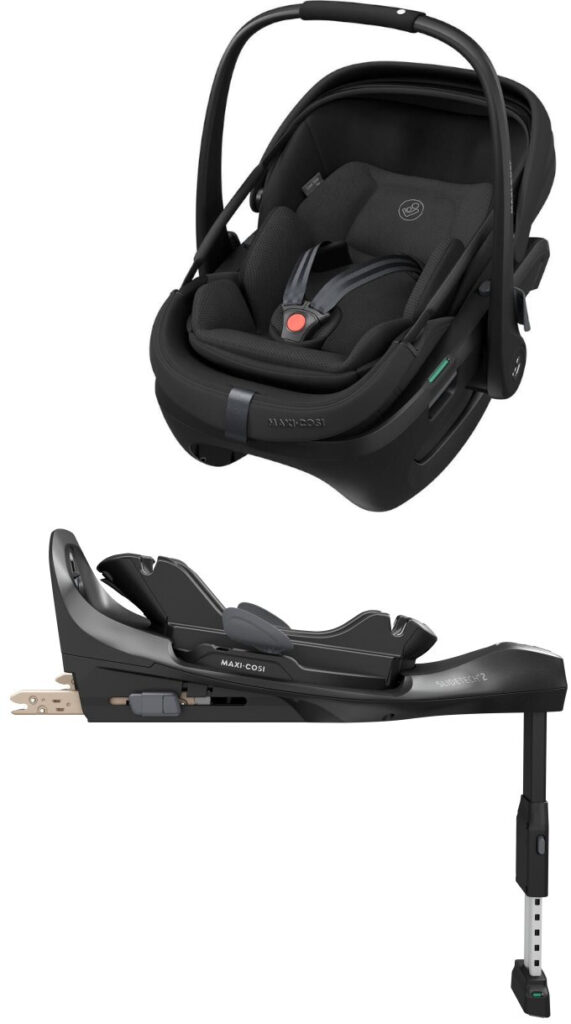 Maxi Cosi Coral Slide Pro autokrēsliņš mazuļiem 45-87cm krāsa Black Onyx +FamilyFix Slide Pro Isofix bāze