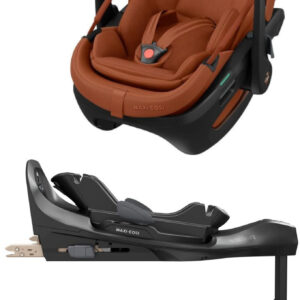 Maxi Cosi Coral Slide Pro autokrēsliņš mazuļiem 45-87cm krāsa Copper Terra +FamilyFix Slide Pro Isofix bāze
