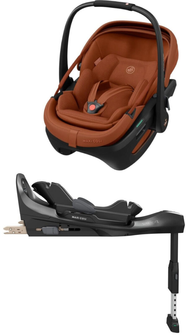 Autokreslini.lv | Coral Slide Pro autokrēsliņš mazuļiem 45-87cm krāsa Copper Terra +FamilyFix Slide Pro Isofix bāze bilde #3