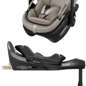 Maxi Cosi Coral Slide Pro autokrēsliņš mazuļiem 45-87cm krāsa Sapphire Sand +FamilyFix Slide Pro Isofix bāze