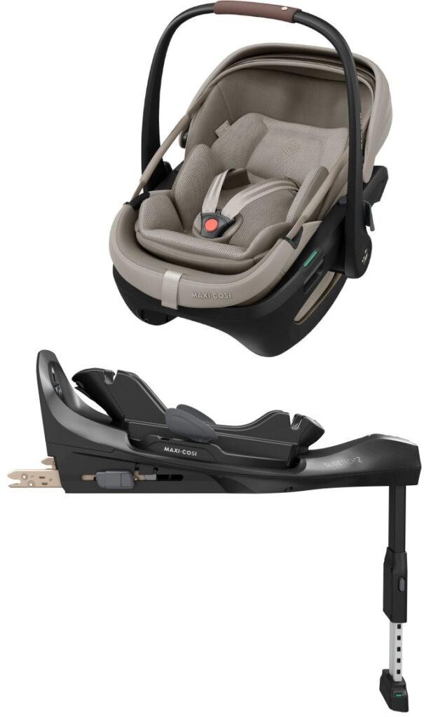 Maxi Cosi Coral Slide Pro autokrēsliņš mazuļiem 45-87cm krāsa Sapphire Sand +FamilyFix Slide Pro Isofix bāze