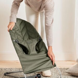 BabyBjorn Bouncer BLISS sēžamās daļas pārvalks krāsa Dark Green, Woven Petal quilt