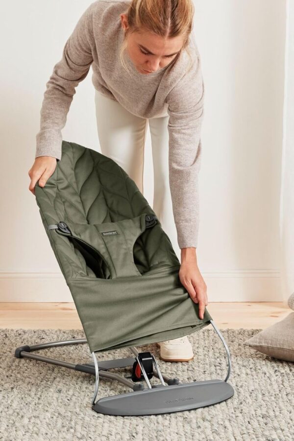 Autokreslini.lv | Babysitter sēžamās daļas pārvalks krāsa Dark Green, Woven Petal quilt bilde #3