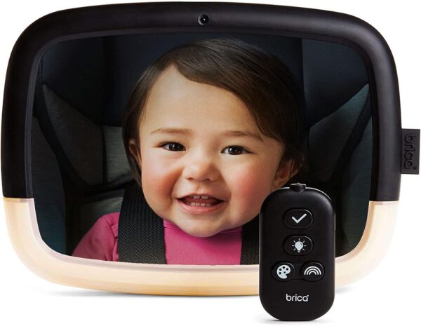Autokreslini.lv | Pivot Night Light 360° Baby Mirror automašīnas bērnu atpakaļskata spogulis bilde #1