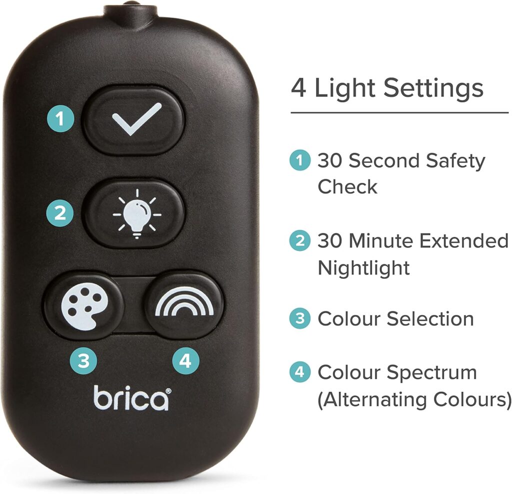 Munchkin Pivot Night Light 360° Baby Mirror automašīnas bērnu atpakaļskata spogulis