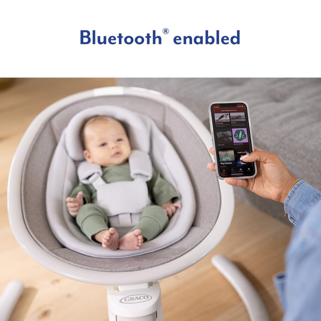 Graco SWAY ‘N GROW mazuļu šūpuļkrēsliņš krāsa HEATHER