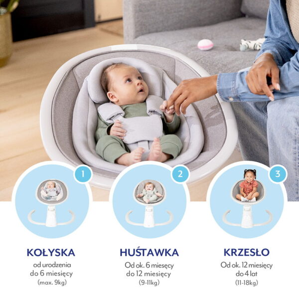 Autokreslini.lv | SWAY 'N GROW mazuļu šūpuļkrēsliņš krāsa HEATHER bilde #23
