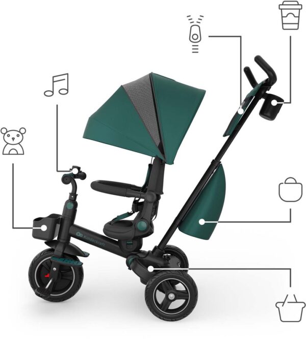 Autokreslini.lv | SPINSTEP 2 Plus stumjamais trīsritenis bērniem 6in1 krāsa Beige bilde #19