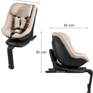 Kinderkraft I-Guard I-Size autokrēsliņš bērniem 40-105cm krāsa Beige