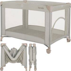 Lionelo AMELIE bērnu ceļojumu gulta 70x100cm krāsa Beige Sand