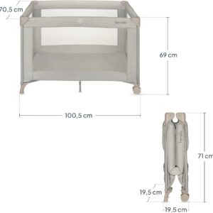 Lionelo AMELIE bērnu ceļojumu gulta 70x100cm