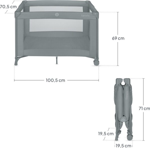 Autokreslini.lv | AMELIE bērnu ceļojumu gulta 70x100cm krāsa Grey Concrete bilde #9