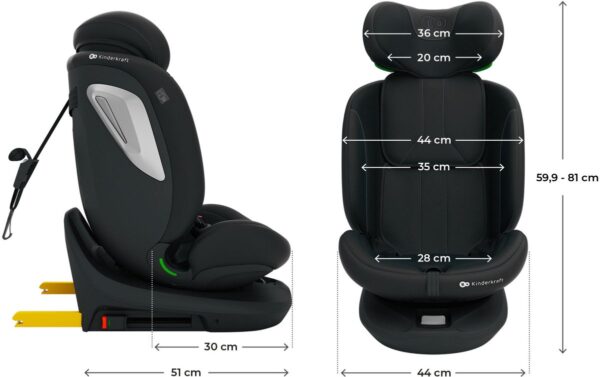 Autokreslini.lv | I-Grow 2 PLUS autokrēsliņš bērniem 40-150cm krāsa Black bilde #21