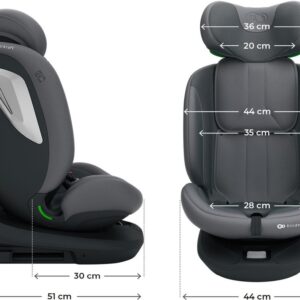 Kinderkraft I-Grow 2 PLUS autokrēsliņš bērniem 40-150cm krāsa Grey