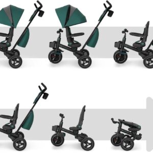 Kinderkraft SPINSTEP 2 Plus stumjamais trīsritenis bērniem 6in1 krāsa Green