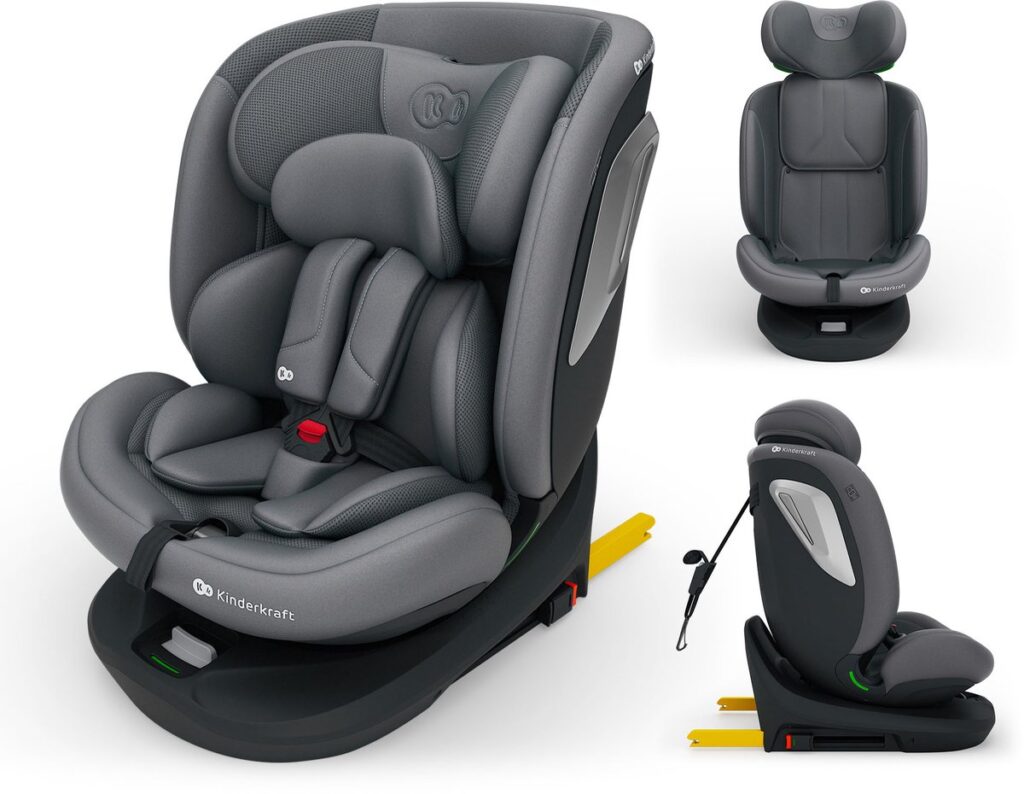 Kinderkraft I-Grow 2 PLUS autokrēsliņš bērniem 40-150cm krāsa Grey