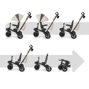 Kinderkraft SPINSTEP 2 Plus stumjamais trīsritenis bērniem 6in1 krāsa Beige