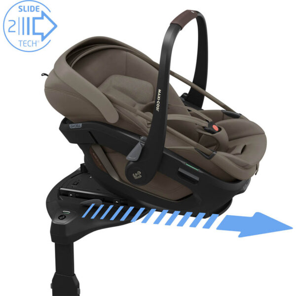 Autokreslini.lv | Coral Slide Pro autokrēsliņš mazuļiem 45-87cm krāsa Oak Truffle +FamilyFix Slide Pro Isofix bāze bilde #15