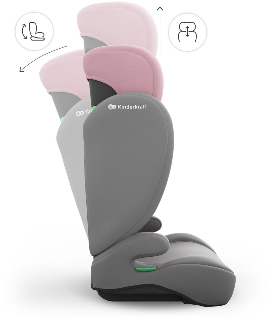 Kinderkraft I-Spark 2 PLUS autokrēsliņš bērniem 100-150cm krāsa Pink