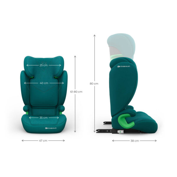 Autokreslini.lv | Junior Fix 2 PLUS autokrēsliņš bērniem 100-150cm krāsa Green bilde #29