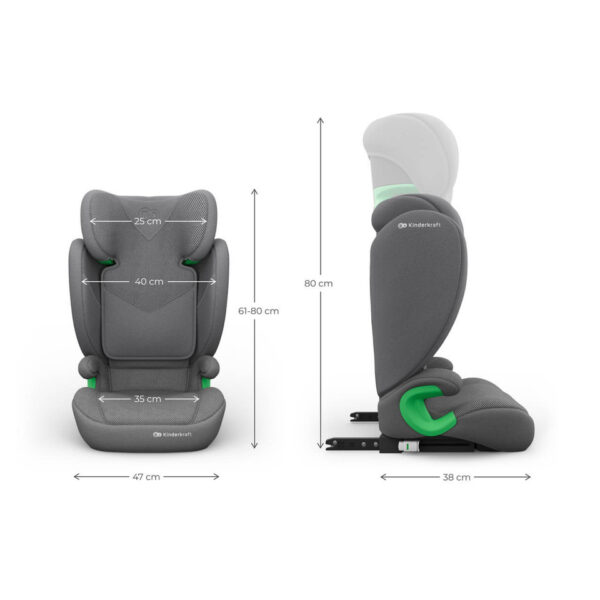 Autokreslini.lv | Junior Fix 2 PLUS autokrēsliņš bērniem 100-150cm krāsa Grey bilde #39