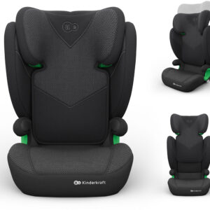 Kinderkraft Junior Fix 2 PLUS autokrēsliņš bērniem 100-150cm krāsa Black