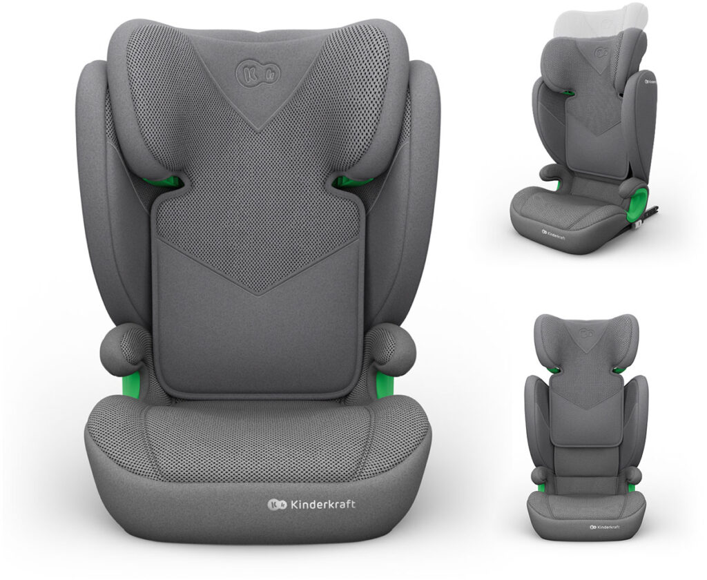 Kinderkraft Junior Fix 2 PLUS autokrēsliņš bērniem 100-150cm krāsa Grey