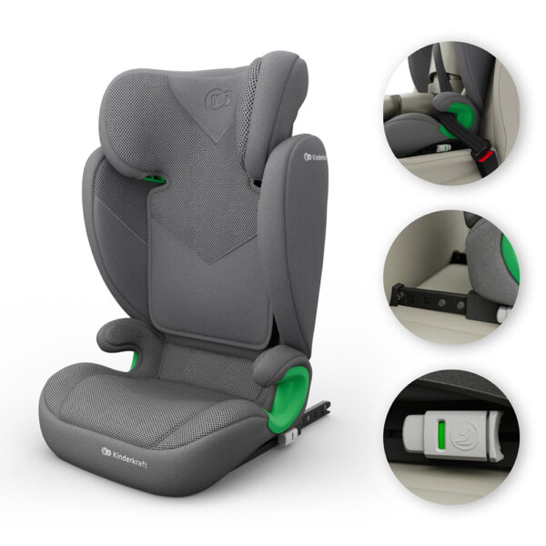 Autokreslini.lv | Junior Fix 2 PLUS autokrēsliņš bērniem 100-150cm krāsa Grey bilde #23