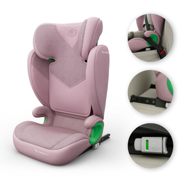 Autokreslini.lv | Junior Fix 2 PLUS autokrēsliņš bērniem 100-150cm krāsa Pink bilde #25