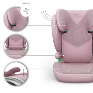 Kinderkraft Junior Fix 2 PLUS autokrēsliņš bērniem 100-150cm krāsa Pink